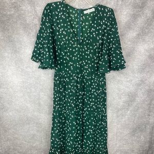 Faithful the Brand green floral dress.